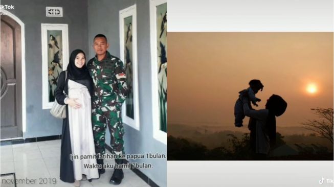 Kisah Wanita yang Punya Suami TNI, Pertemukan Ayah dan Anak untuk Kali Pertama (tiktok.com/@rininuraa)