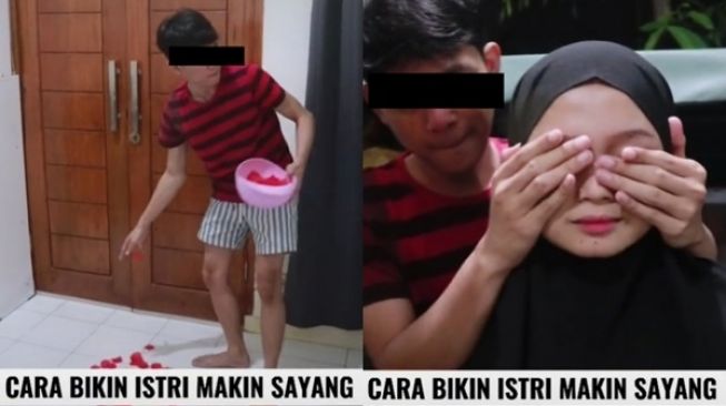 Viral, Tabur Bunga Kertas, Suami Romantis Gandeng Istri ke Kamar Mandi Buat 'Nguli'