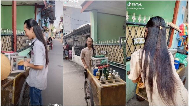 Penjual Jamu Viral Mirip Wang Yi Bo (TikTok)