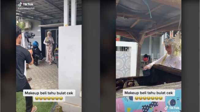 Ngakak! Viral Wanita Sudah Berdandan Bak Pengantin, Ternyata Cuma Mau Beli Ini