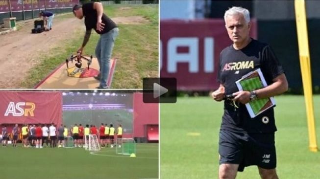 Tangkapan layar Jose Mourinho melatih AS Roma. [Marca]