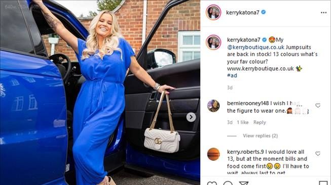 Kerry Katona dinyatakan bangkrut pada tahun 2008 tapi bisa bangkit lagi. (Instagram/@kerrykatona7)