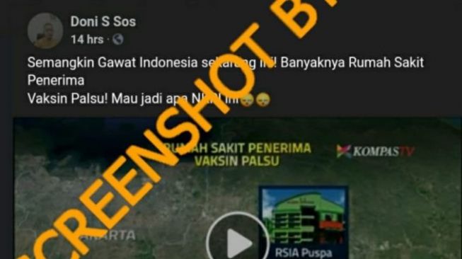 CEK FAKTA: Benarkah Banyak Rumah Sakit yang Menerima Vaksin Palsu?