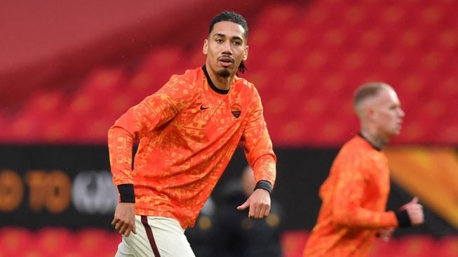 Bek AS Roma, Chris Smalling. [Paul ELLIS / AFP]