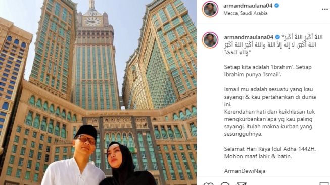 Artis rindukan lebaran haji di Mekah. [Instagram]