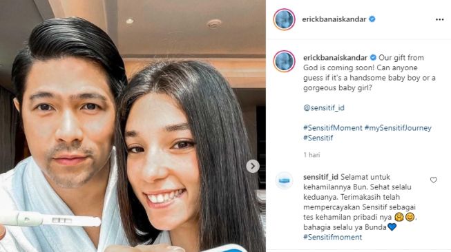 Momen Erick Iskandar dan Vanessa Lima Umumkan Kehamilan. [Instagram]