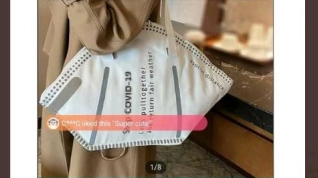 Ngakak! Ibu Ini Beli Tas Bentuk Masker, Penampilannya Malah Jadi Begini