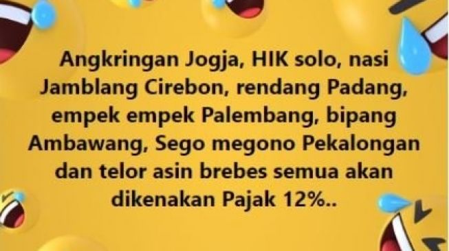 CEK FAKTA: Benarkah Ada Pajak untuk Makanan Tradisional?