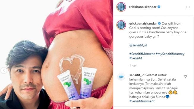 Momen Erick Iskandar dan Vanessa Lima Umumkan Kehamilan. [Instagram]