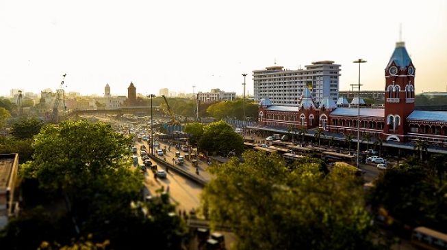 Landmark di Chennai Madras, termasuk kepadatan kendaraannya. Sebagai ilustrasi [Envato Elements/twenty20photos].