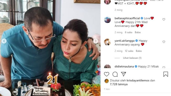 Anniversary Mayangsari dan Bambang Trihatmodjo [Instagram]