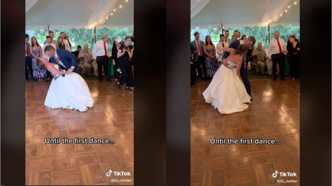 Dansa dengan Suami di Pernikahan, Wanita Ini Malah Alami Cedera Lutut (tiktok.com/@liz_richter)