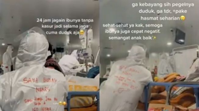 Viral Anak Pakai APD Lengkap Temani Ibu 24 Jam yang Terbaring di IGD karena Covid-19