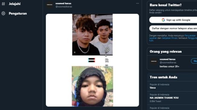 Orang biasa mirip Reza Arap. [Twitter]