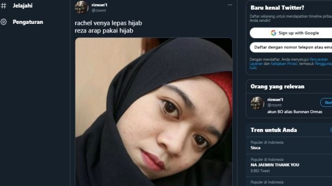 Orang biasa mirip Reza Arap. [Twitter]