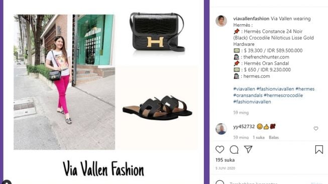 Koleksi fashion mahal Via Vallen. [Instagram]