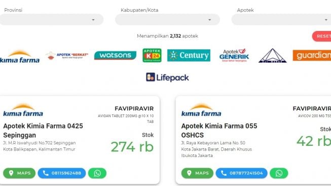 Klik farmaplus.kemkes.go.id Cara Cek Online Obat Covid-19 Ada atau Tidak di Apotek