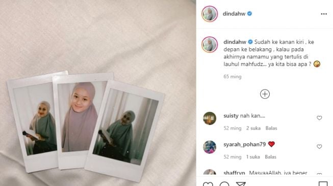 Potret Dinda Hauw tanpa make up. [Instagram]