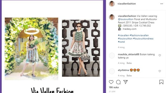 Koleksi fashion mahal Via Vallen. [Instagram]