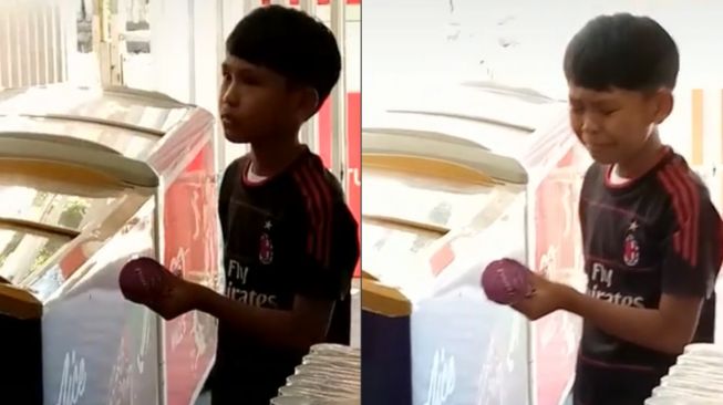 Pecahin Minuman di Warung, Ekspresi Bocah Mewek Pas Ditegur Jadi Sorotan