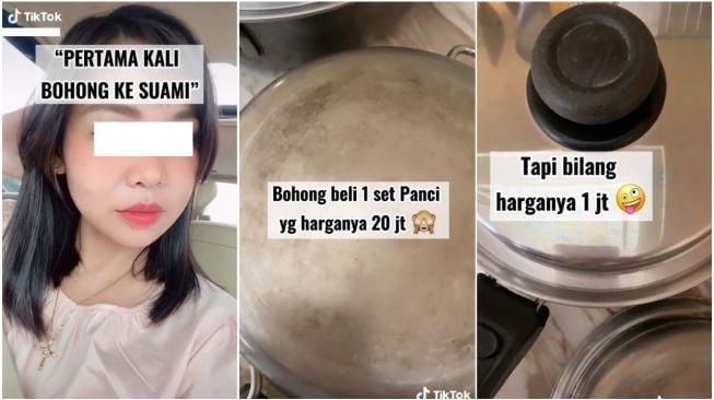 Wanita Ungkap Kebohongan Pertama ke Suami, Beli Panci Harga Puluhan Juta (TikTok)