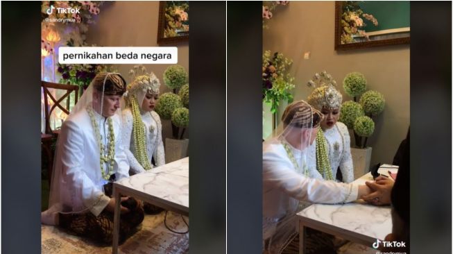 Pernikahan Beda Negara, Bule Ini Perjuangkan Cinta untuk Gadis Indonesia (tiktok.com/@sandrymua)