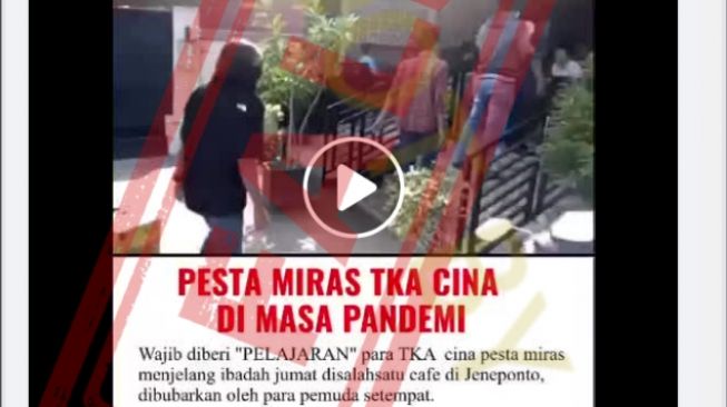 CEK FAKTA: TKA China Asyik Pesta Miras di Restoran saat PPKM?