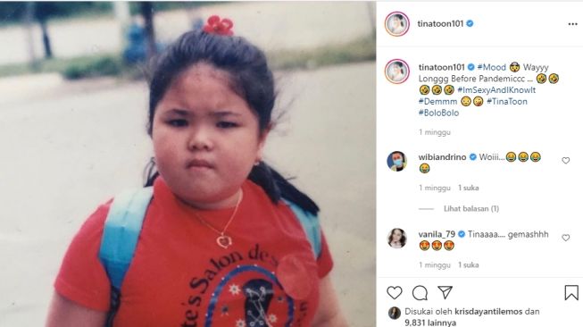 Masa Kecil Tina Toon. [Instagram]