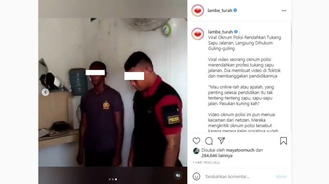 Ngga Ada Akhlak Rendahkan Tukang Sapu Jalanan Oknum Polisi Ini Tuai Kecaman Warganet