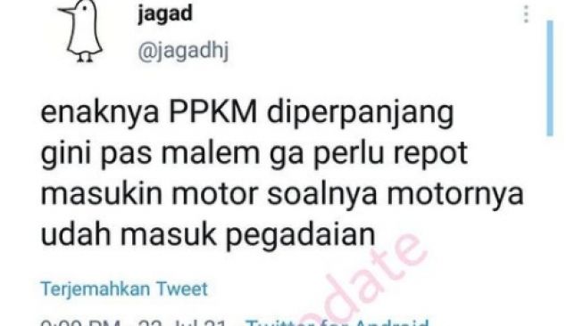 Curhat Warganet Gadaikan Motor Gegara PPKM, Respons Admin Pegadaian Tak Terduga