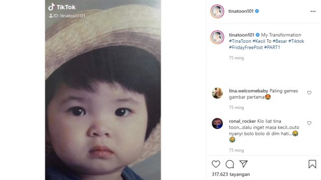 Masa Kecil Tina Toon. [Instagram]