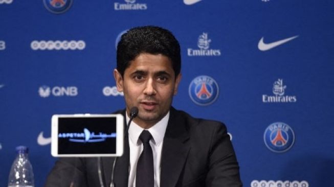 Presiden klub PSG, Nasser Al-Khelaifi. (MIGUEL MEDINA / AFP)