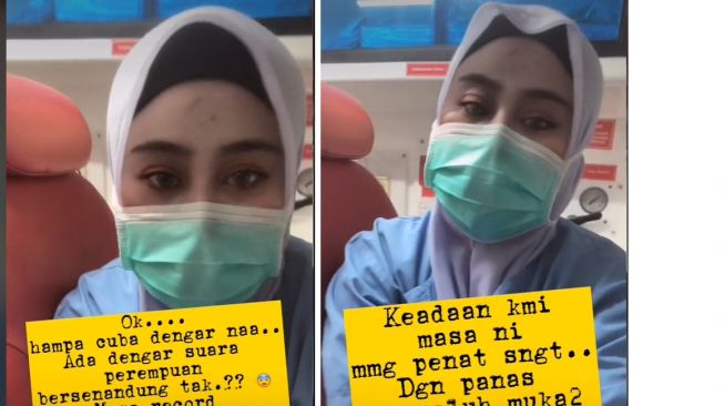 Suara aneh terdengar nakes saat berada di dalam mobil ambulans (TikTok)