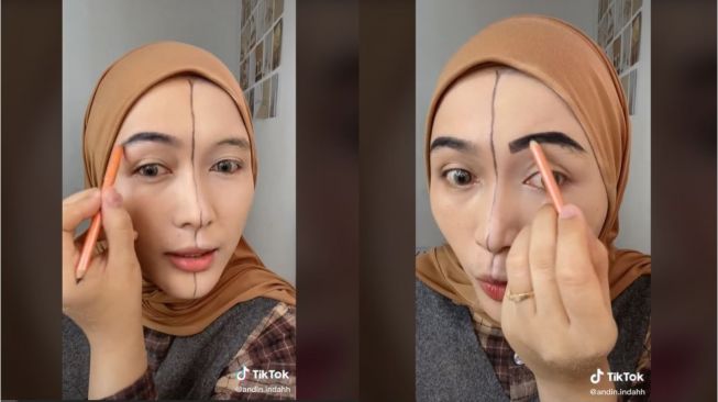 Viral Makeup Istri Sah vs Pelakor (tiktok.com/@andin.indahh)