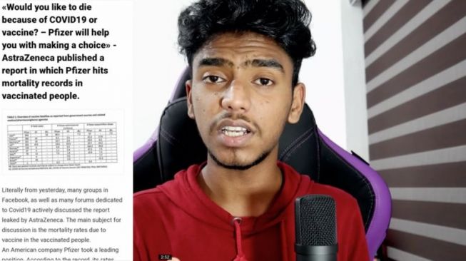 Ashkar Techy membagikan data-data janggal melalui videonya. [BBC.com]
