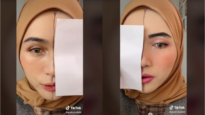 Viral Makeup Istri Sah vs Pelakor (tiktok.com/@andin.indahh)