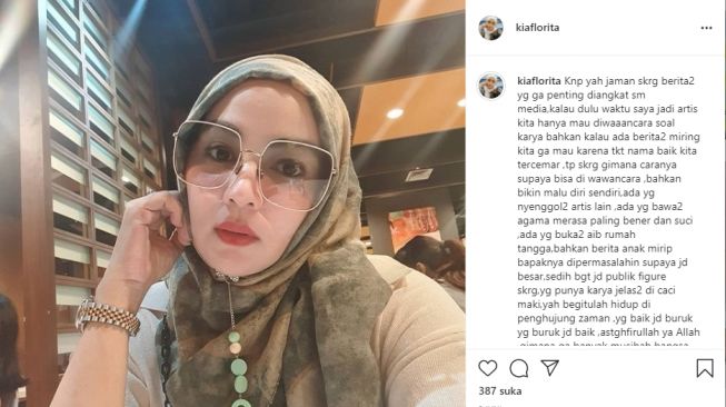 Kia Florita istri Bobby Maulana. [Instagram/kiaflorita]