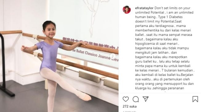 Potret Efrata Taylor anak bungsu Pierre Roland. [Instagram]