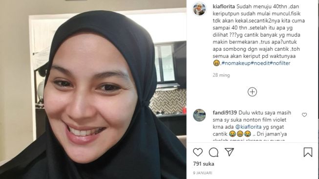 Kia Florita istri Bobby Maulana. [Instagram/kiaflorita]