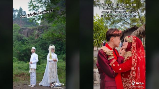 Tak Bisa Resepsi, Pasangan Pengantin Ini Pilih Jalan-Jalan setelah Akad (tiktok.com/@wanjawa2_)