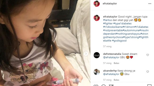 Potret Efrata Taylor anak bungsu Pierre Roland. [Instagram]