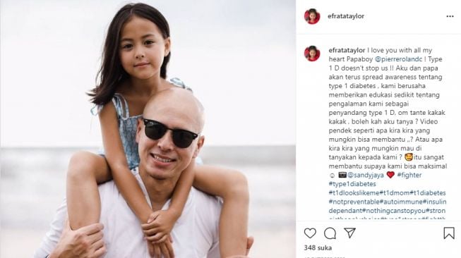 Potret Efrata Taylor anak bungsu Pierre Roland. [Instagram]