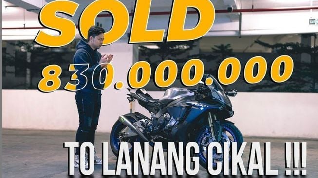 Hasil lelang motor kesayangan Doni Salmanan, terjual di angka Rp 830 juta (Instagram)