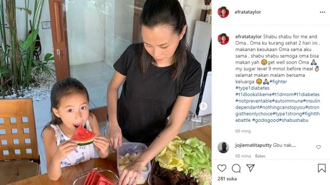 Potret Efrata Taylor anak bungsu Pierre Roland. [Instagram]