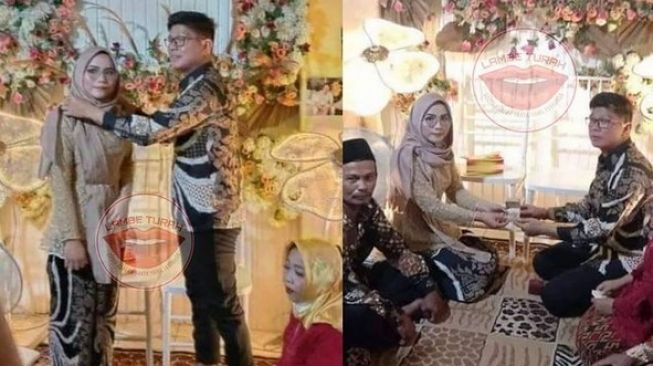 Andika Kangen Band tunangan dengan perempuan berhijab bernama Reni. [Instagram]