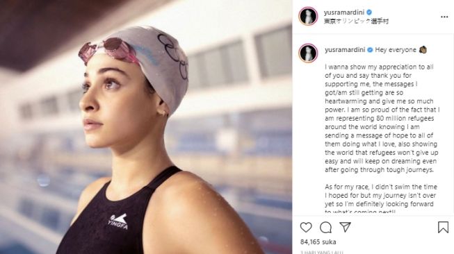 Atket renang Suriah di Olimpiade 2020,  Yusra Mardini. (Instagram/@yusramardini)