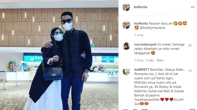 Kia Florita istri Bobby Maulana. [Instagram/kiaflorita]