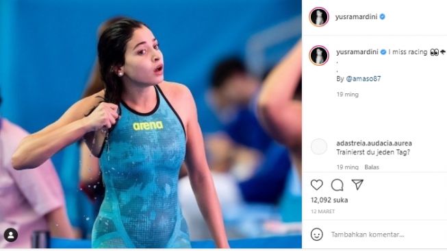 Atket renang Suriah di Olimpiade 2020,  Yusra Mardini. (Instagram/@yusramardini)