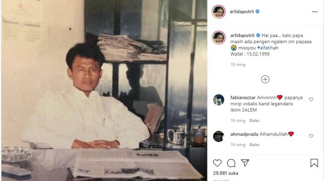 Masa muda ayah pedangdut [Instagram]