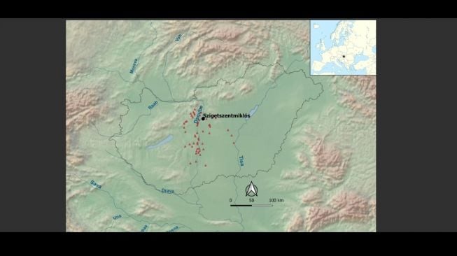 Pemakaman kuno berusia 4.000 tahun di dekat kota Szigetszentmiklos, Hongaria. [PLOS ONE]